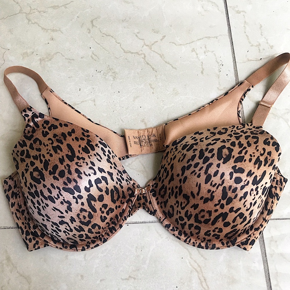 Vanity Fair Cheetah Print Push Up Bra